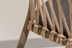 Designstuhl Baga mit zweiteiger Polsterung braun