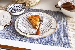 Dessertteller Anafi blau weiss D 22 cm