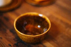 Dipschale Spiro Steingut braun D 9cm