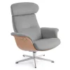 Drehsessel Conform Timeout aus Stoff in silber ohne Hocker