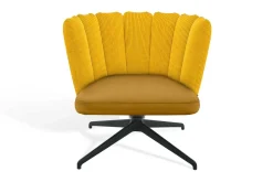 Drehsessel Gaia Lounge Cord gelb