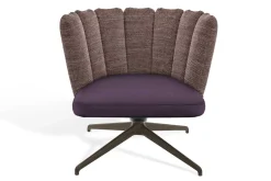 Drehsessel Gaia Lounge Stoff lila