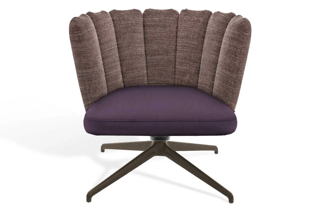 Drehsessel Gaia Lounge Stoff lila