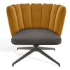 Drehsessel Gaia Lounge Stoff gold