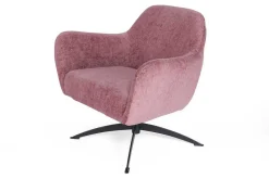 Drehsessel Moni Stoffbezug Samt rosa