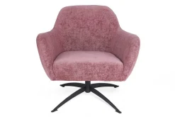 Drehsessel Moni Stoffbezug Samt rosa