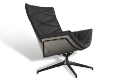 Drehsessel Nest Pure Lounge Leder anthrazit