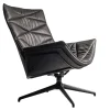 Drehsessel Nest Pure Lounge Leder schwarz
