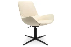 Drehsessel W-Club Low Leder creme