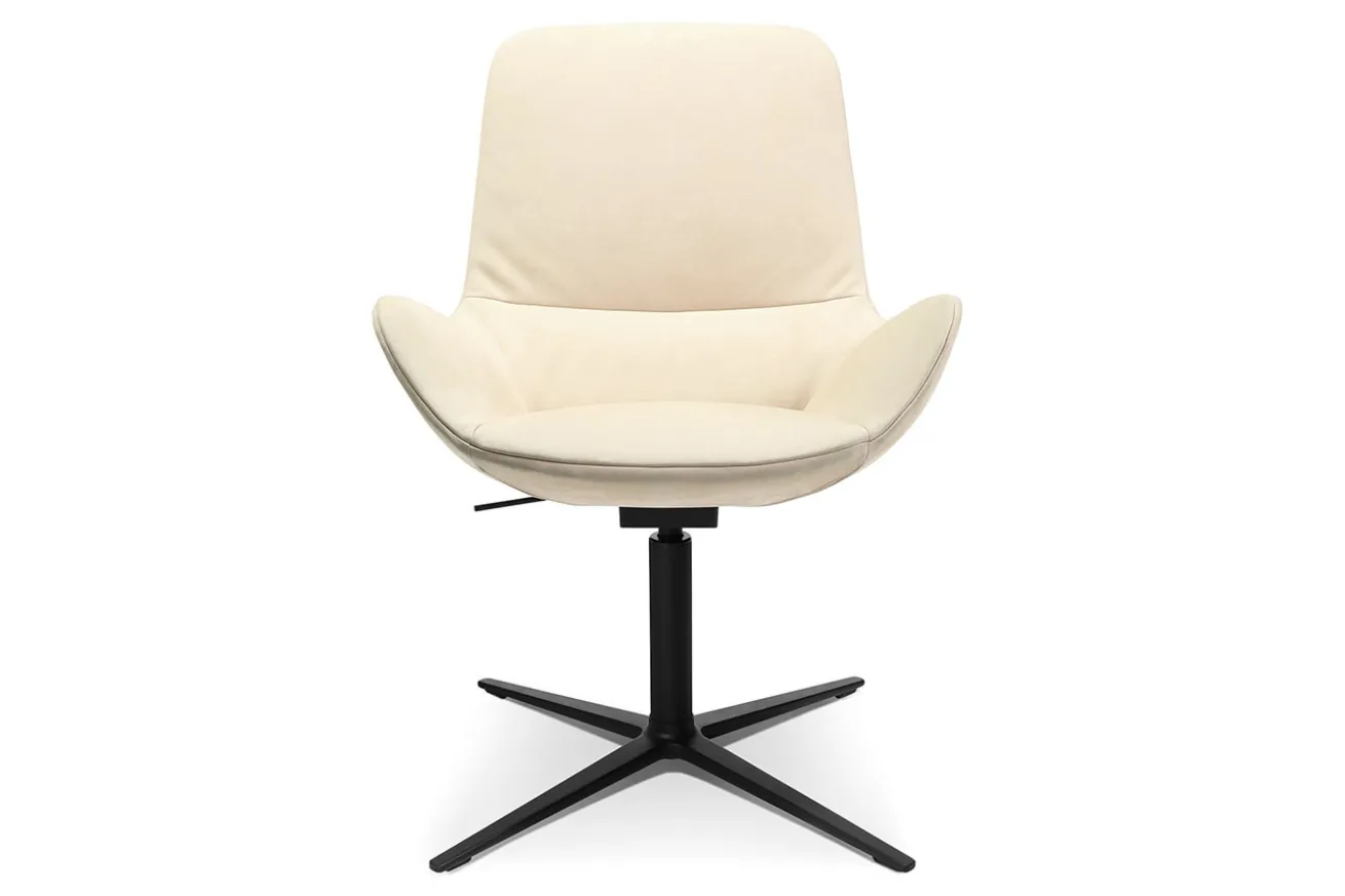 Drehsessel W-Club Low Leder creme