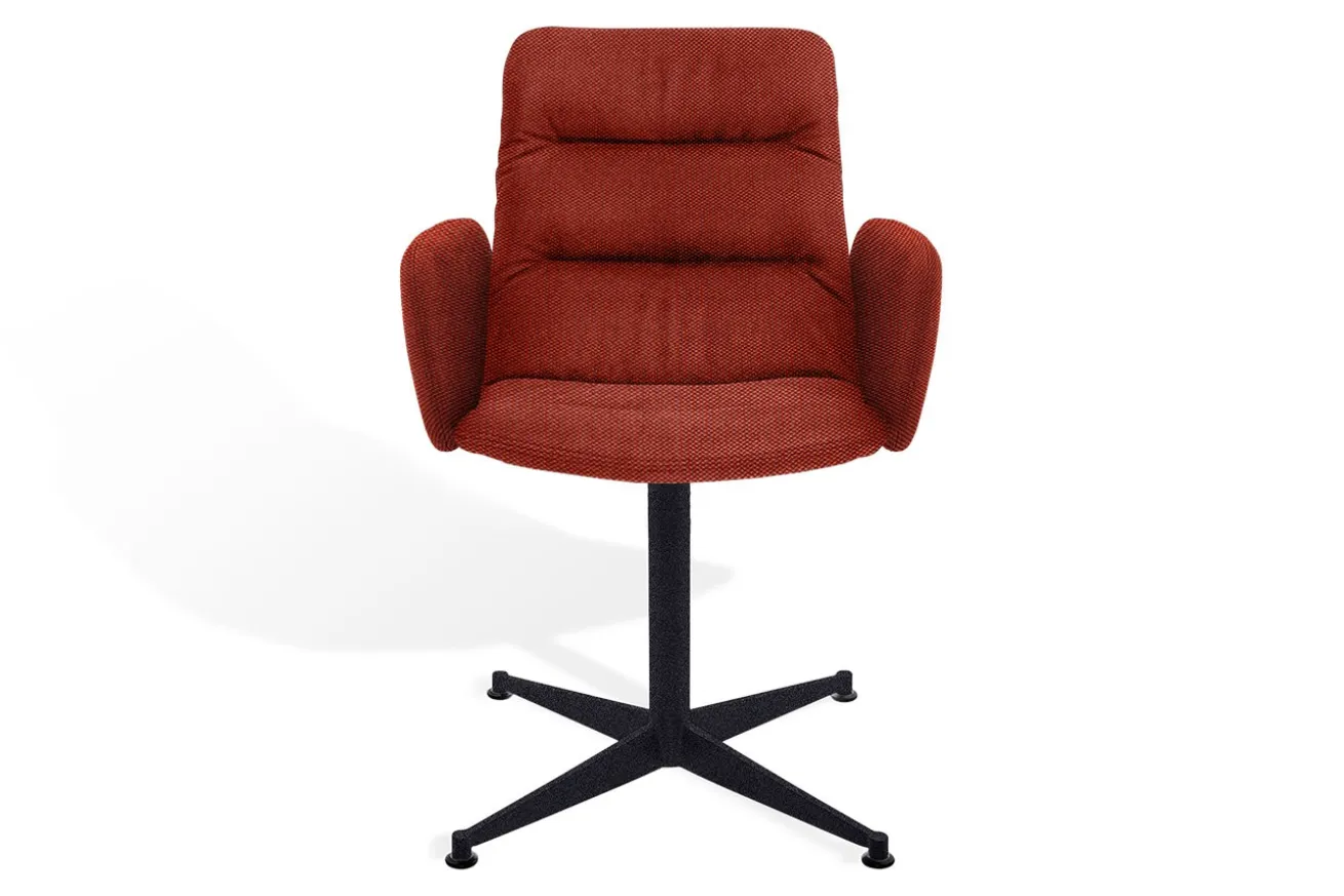 Drehstuhl Arva Light mit Arm Stoff rot