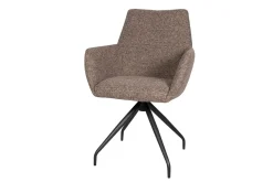 Drehstuhl Bong mit Arm Stoff braun