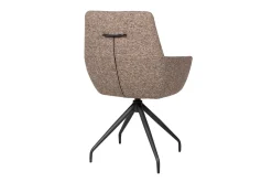 Drehstuhl Bong mit Arm Stoff braun