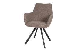 Drehstuhl Bong mit Arm Stoff braun