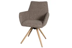 Drehstuhl Bong mit Arm Stoff braun