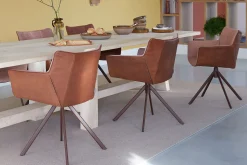 Drehstuhl Gustav jr. Leder-Stoff