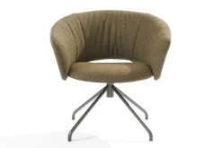 Drehstuhl Lola Stoff Leder olive