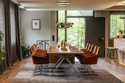 Drehstuhl W-Cube 1 mit Arm Leder braun