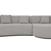 Ecksofa Alexa Stoff grau