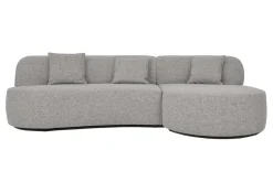 Ecksofa Alexa Stoff grau