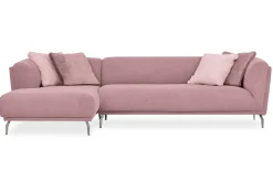 Ecksofa Aston Stoff pink