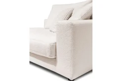 Ecksofa Bella Leder und Stoff beige