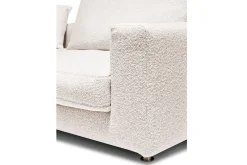 Ecksofa Bella Leder und Stoff beige