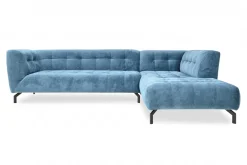 Ecksofa Brenda Stoff blau