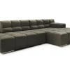 Ecksofa Cube Stoff dunkelbraun