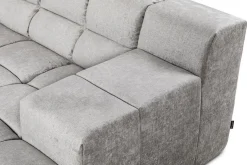 Ecksofa Cube Stoff dunkelgrün grau