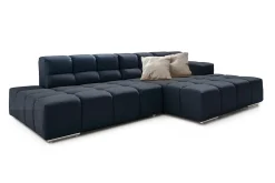 Ecksofa Cube Stoff dunkelblau