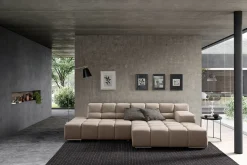 Ecksofa Cube Stoff natur