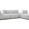 Ecksofa Marlon Stoff hellgrau