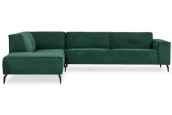 Ecksofa Nador Stoff dunkelgrün