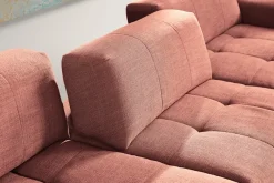 Ecksofa Paddy Stoff flamingo