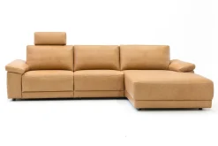 Ecksofa Pieta Leder cognac