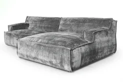 Ecksofa Plantes Cord silber