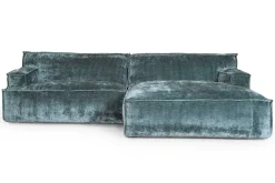 Ecksofa Plantes Cord silber