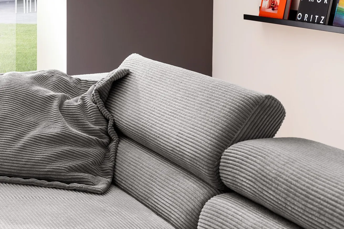 Ecksofa Sarah Cord grau