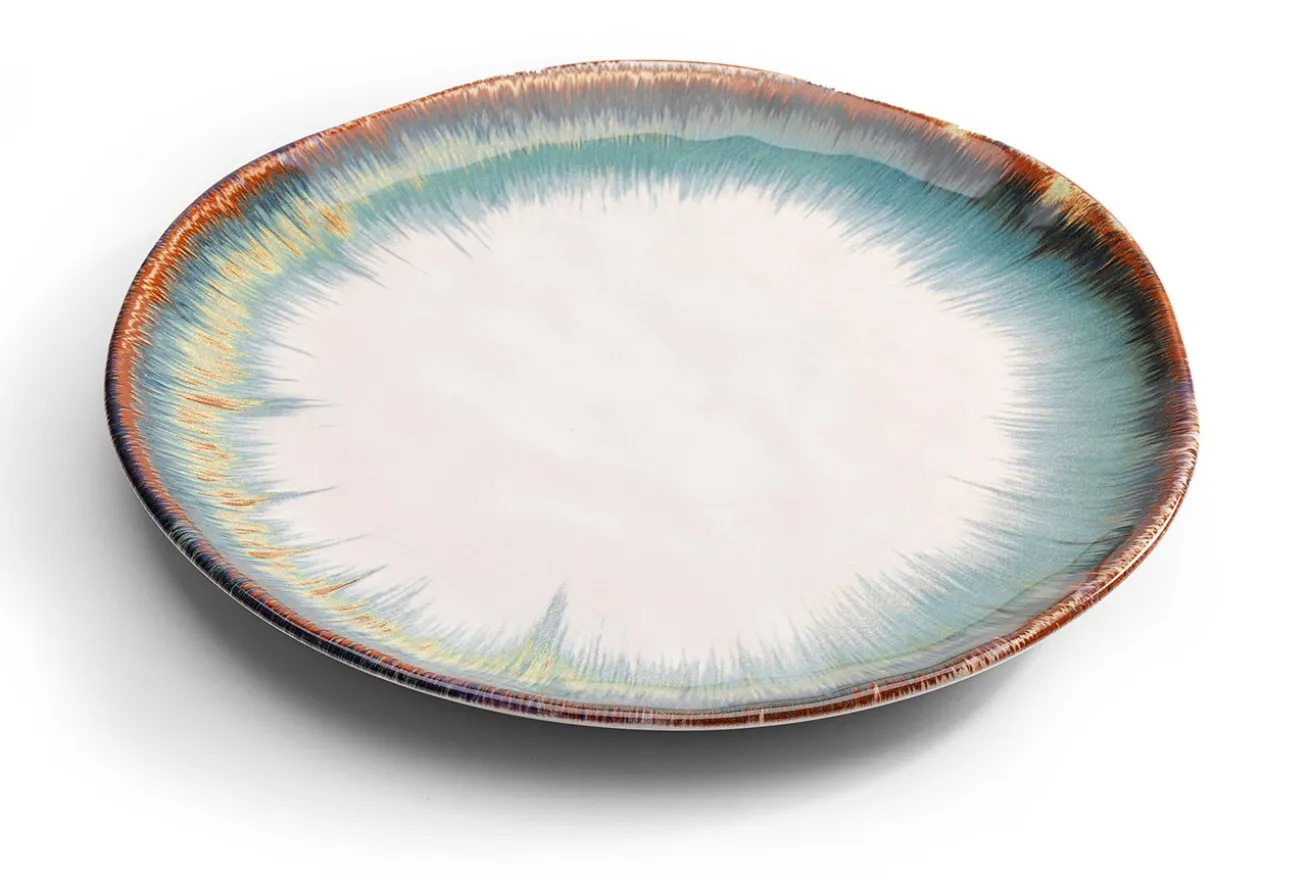 Essteller Organic Weiss Blau D 26 cm