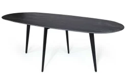 Esstisch Can oval Eiche massiv schwarz