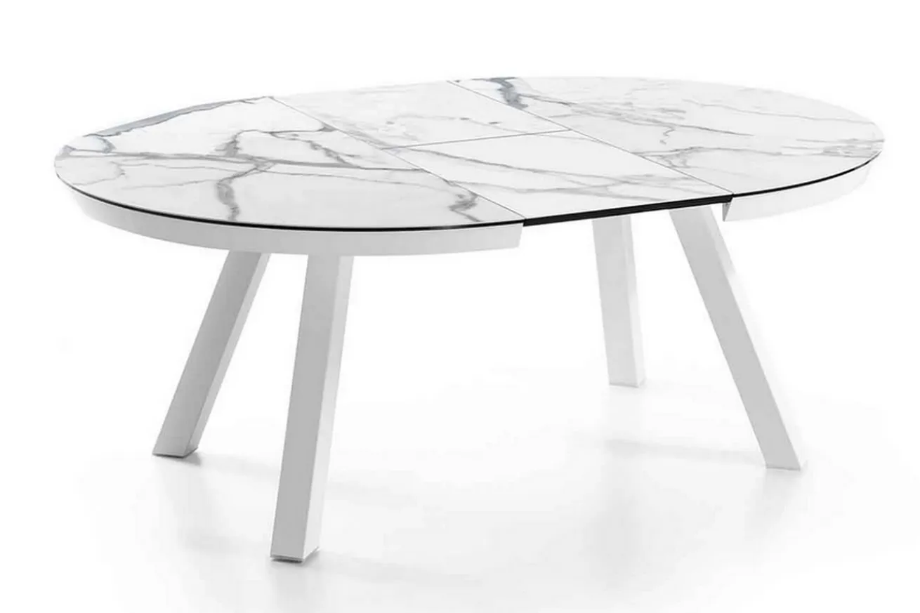 Esstisch Elsa Keramikoberfläche weiss 125