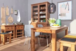 Esstisch Loft Teakholz massiv 160 cm