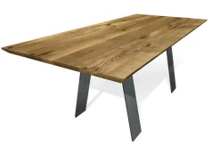 Esstisch Massivholz astige Eiche schweizer Kante