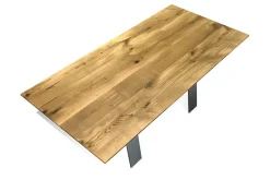 Esstisch Massivholz astige Eiche schweizer Kante