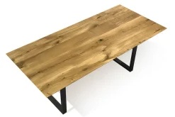 Esstisch Massivholz astige Eiche schweizer Kante