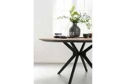 Esstisch Metropole Teak Metall D 130 cm