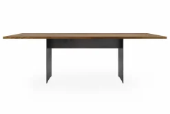Esstisch Raw 90 Nussbaum Stahlwangen ab 160 cm konfigurierbar