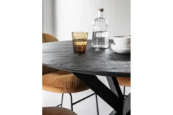 Esstisch Timeless Black Teak schwarz D 130 cm
