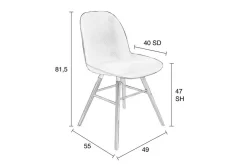 Esszimmerstuhl Albert Kunststoff hellgrau